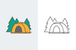 Camping vector icon