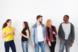 © Prostock-studio - Friends meeting on white background