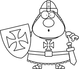 Sticker - Surprised Cartoon Templar