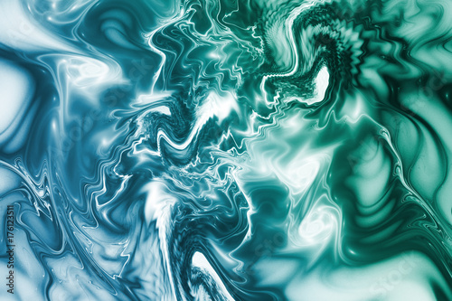 Zdjęcie XXL Streszczenie fantasy tekstury marmuru. Fractal tło w kolorach niebieskim i zielonym. Sztuka cyfrowa. Renderowania 3D.