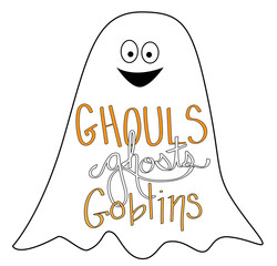 Sticker - Happy Halloween Ghouls Ghosts Goblins