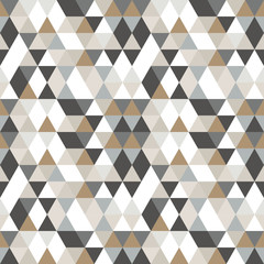 Poster - Geometric abstract pattern with triangles in muted  retro colors.
