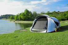 Camping Tent On The Lake