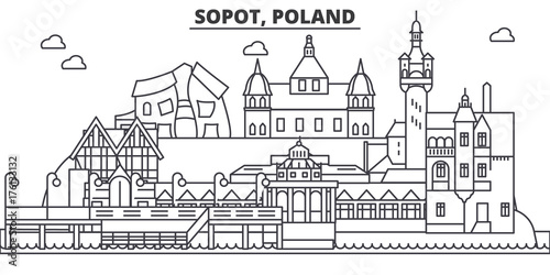 Plakat Sopot  polska-sopot-architektura-linii-skyline-ilustracja-liniowy-wektor-grod-ze-slynnymi