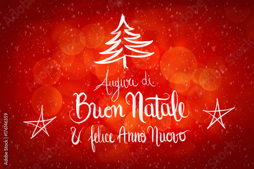 Buon Natale Felice.Buon Natale E Felice Anno Nuovo Merry Christmas And Happy New Year In Italian Banner Handwritten Buy This Stock Illustration And Explore Similar Illustrations At Adobe Stock Adobe Stock