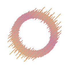 Leinwandbilder - Abstract circle with dynamic lines. Abstract background with circle in colorful blend. Dynamic banner, frame
