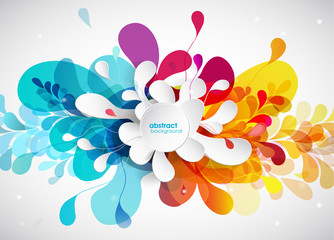 Wall Mural - abstract colored background with different shapes.
