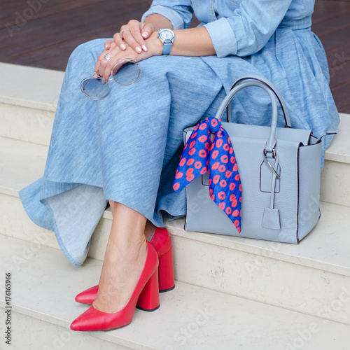 Beautiful And Fashionable Shoes On Women S Leg Woman Stylish Fashionable Shoes On Women S Leg Woman
