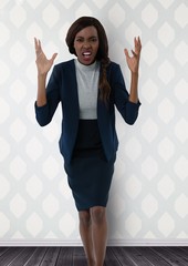 Poster - Businesswoman complaining angry in room