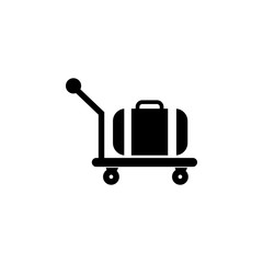 Poster - trolley luggage icon