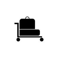 Poster - trolley luggage icon