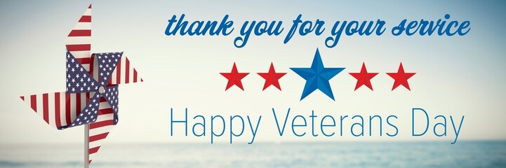 Composite image of logo for the veterans day in america