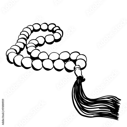 Hand drawn Beads on a string Drawing Vector Buy this stock vector