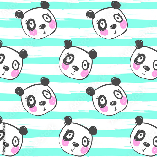 kreskowkowy-wzor-w-pandy-na-pasiastym-tle
