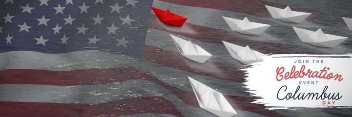 Poster - Composite image of title for columbus day event 