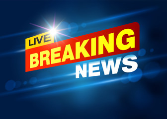 Poster - Breaking News Live Banner on TV , internet , broadcast. Business and Technology News Background. vector eps10