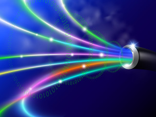 Aufkleber - fiber optic digital technology