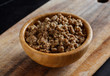 Ground or minced meat in a bowl