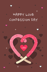 Sticker - Happy love confession day