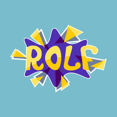 Poster - Rolf Sticker Social Media Network Message Badges Design Vector Illustration