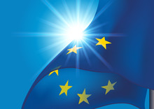 Drapeau Européen - Europe - Drapeau Flottant - UE - Union Européenne - Union - Politique