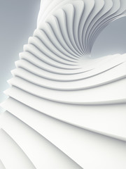 Aufkleber - White stripe pattern futuristic background. 3d render illustration