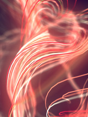 Poster - Digital colored lines abstract background. 3d rendering