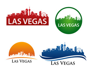 Las Vegas City Skyline Logo Template