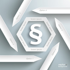 Sticker - Six Arrows Hexagon Paragraph Infographic