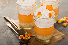 Halloween Dessert In A Jar Layered Candy Corn Parfait
