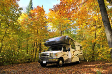 Roadtrip With Motorhome In Indian Summer Ontario Canada
