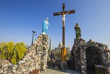 The Golgotha, A 25-meter High Stone Hill In Lichen Stary With A Cross And Figures Of Mary And John The Apostle And Also With Stations Of The Cross.