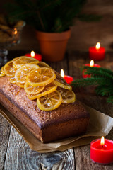 Wall Mural - Homemade  christmas lemon cake