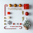© Zamurovic Brothers - Creative Christmas layout made of christmas winter decoration. Flat lay. Nature New Year concept.
