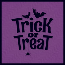 Trick Or Treat Halloween Lettering Background