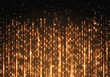 Background with a golden sparkling border shining on a black backdrop.