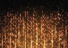 Background With A Golden Sparkling Border Shining On A Black Backdrop.