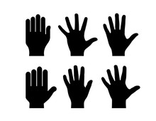 Human Hand Palm Silhouette Icon