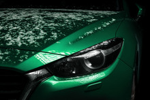 Close-up Photo Of Car Headlights