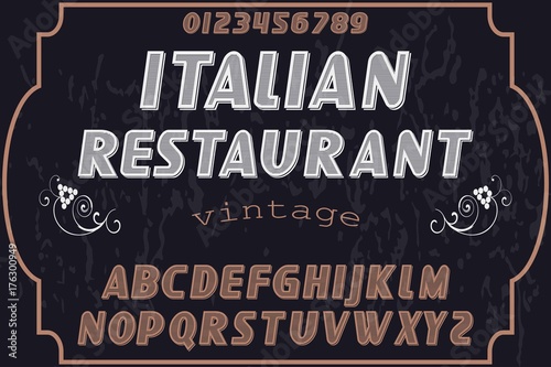 Photo Font. Alphabet. Script. Typeface. Label.