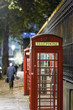 Classic London phone box in the night