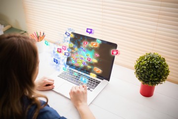Poster - Composite image of colourful computer applications