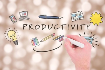 Poster - Composite image of businessmans hand writing with marker