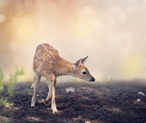 white-tailed deer fawn