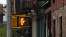 A Walk/don't Walk Sign In Manhattan.  	