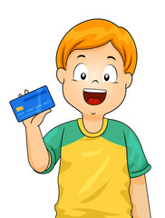 Poster - Kid Boy Atm Card Illustration