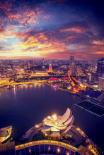  Singapore Financial District Skyline