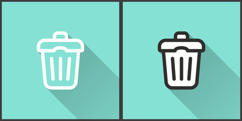 Wall Mural - Trash can - vector icon.