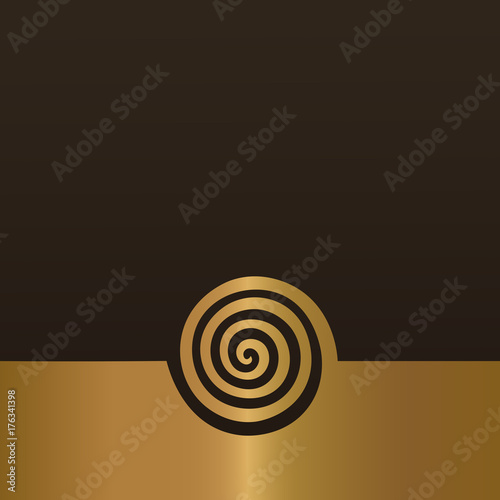 Zdjęcie XXL Element projektu tła streszczenie złota spirala.