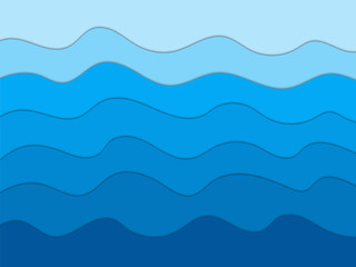  Abstract blue waves background for design,paper style art